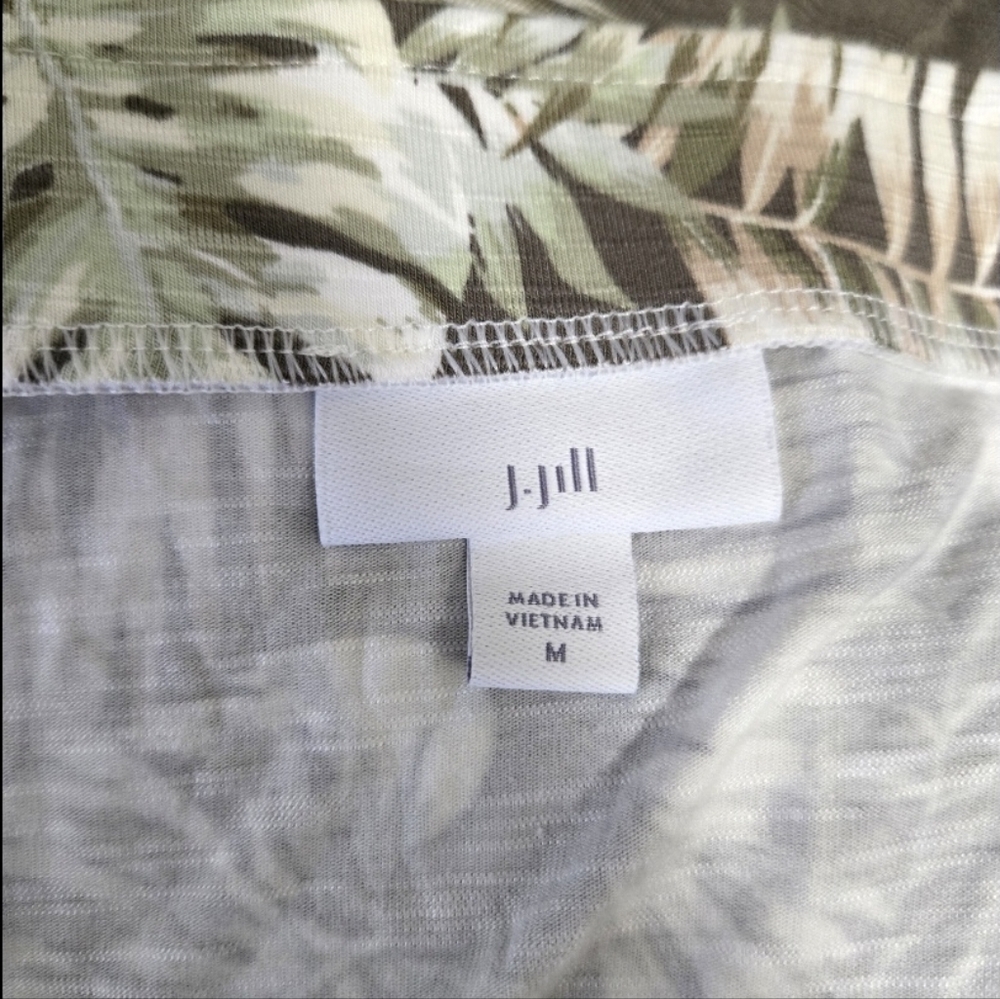 J. Jill Women's Printed A Line Knit Maxi Skirt Cheerful Palms Size Medium - Picture 5 of 6